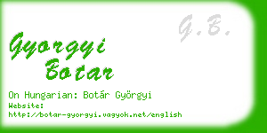 gyorgyi botar business card