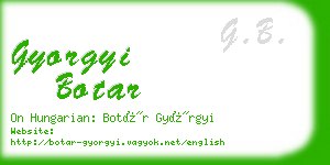 gyorgyi botar business card